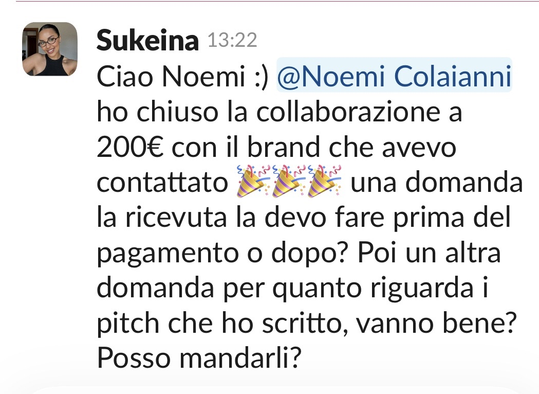 Messaggio creator
